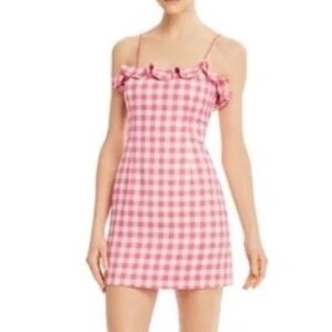 Finders Keepers Thalia Plaid Gingham Ruffle Mini Dress